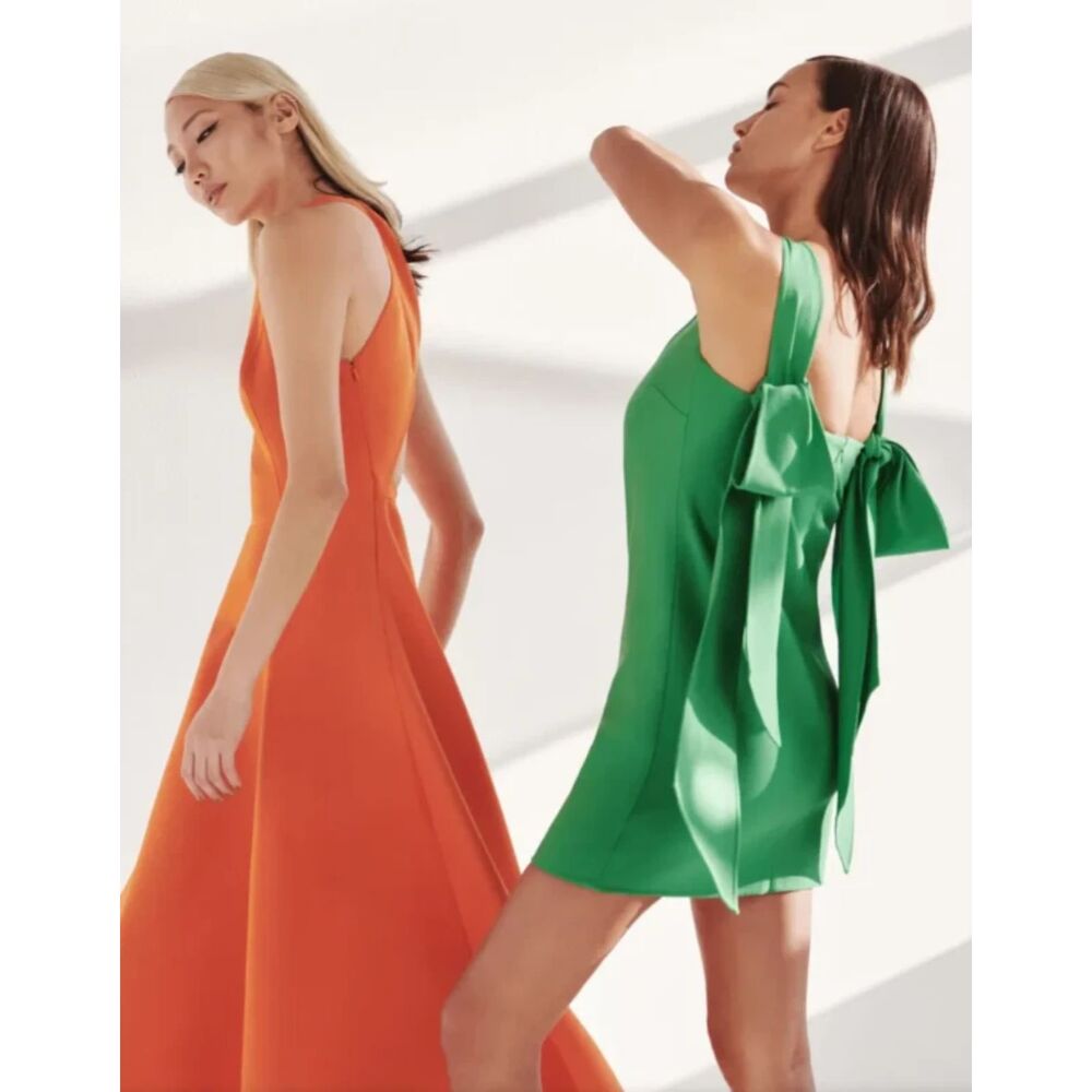 $2890 OSCAR DE LA RENTA 2021 Midi Length Dress Sz 6 - Picture 4 of 10